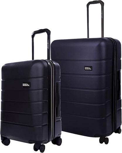 Eddie Bauer Glacier Hardside Spinner Durable PC/ABS Construction 2-Piece Set Suitcase Luggage, Storm