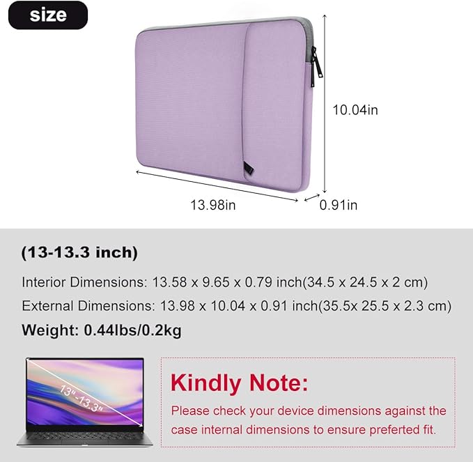 13 Inch Laptop Case Sleeve Computer Bag for Surface Laptop 6 13.5, Laptop Studio 14.4, Lenovo Flex 5 5i Chromebook/Yoga 6 13, HP Envy 13, Dell XPS 13, Dell Inspiron 13, ASUS ZenBook 13 Waterproof Bag