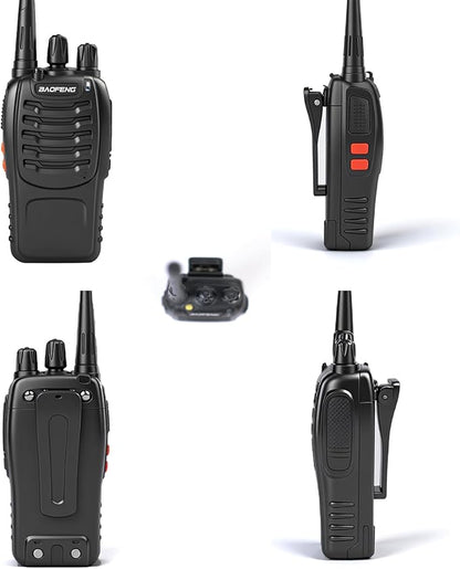 BAOFENG 888S walkie talkies for Adults walkie talkies for Adults 16 Channel Professional Radio Handheld （4PC） (Dark Purple)