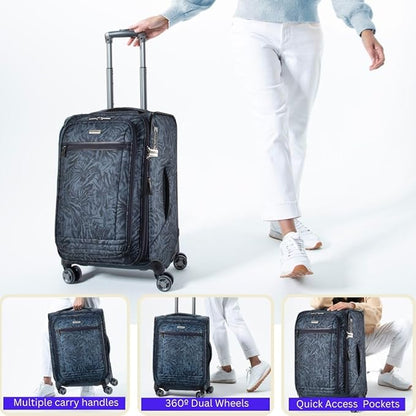 Ricardo Beverly Hills Avalon Softside Large Check-In Luggage Made with Sustainable 100% Recycled PET (rPET), Lightweight, Eco-Friendly Travel, Expandable, Dual Spinner Wheels, Serengeti Night, 28-inch