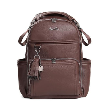 Itzy Ritzy Diaper Bag Backpack – Large Capacity Boss Plus Baby Backpack Diaper Bag Featuring 19 Pockets, Changing Pad, Stroller Clips, and Comfortable Straps (Espresso)