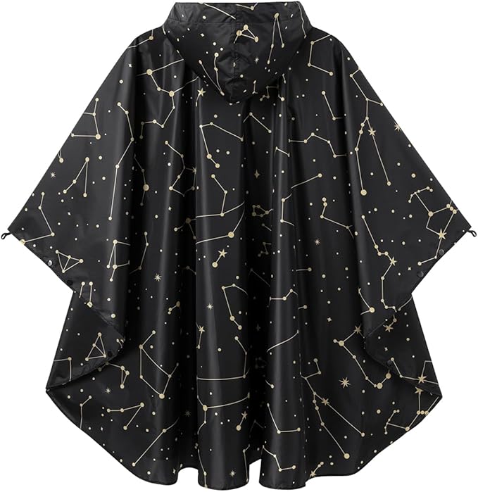 Fashion Hooded Rain Poncho Waterproof Raincoat Jacket with pocket for Women/Men/Adult