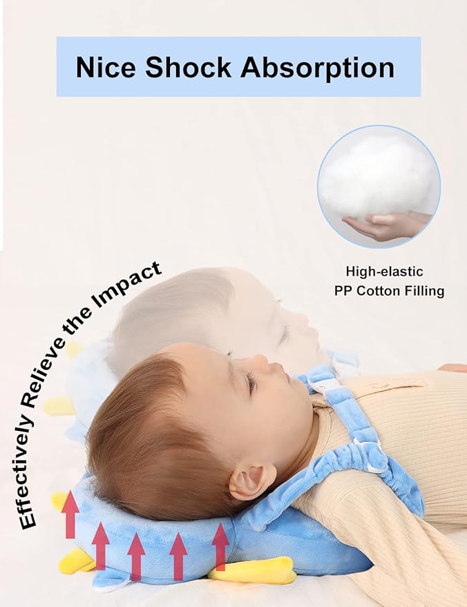JunNeng Toddler Baby Head Protector Backpack for Toddler Walker with Knee Pads&Anti-Slip Socks, Dinosaur