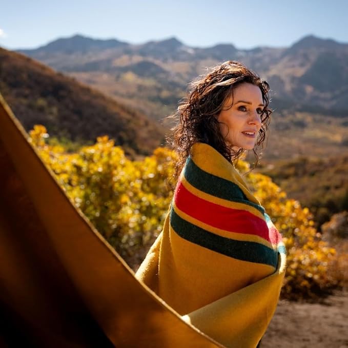 Arcturus Rainier Wool Blanket - 4.5lbs Warm, Heavy, Washable, Large | Great for Camping, Outdoors, Survival & Emergency Kits (North Cascades)