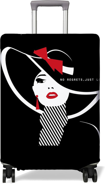 Travel Luggage Cover Suitcase Protector Fits 18-32 Inch Wheel Covers PatternedTravel Related Items Flower Luggage Protector Elastic S