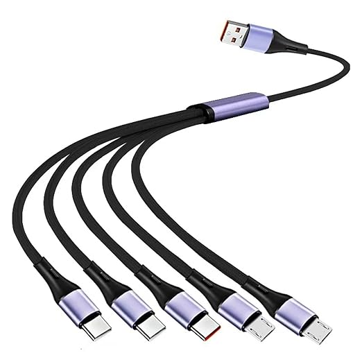 Nylon Braided 66W USB Charging Cord Nylon Metal Charges Supports Fast On Type C Connector for Multiple Devices Phone Cable