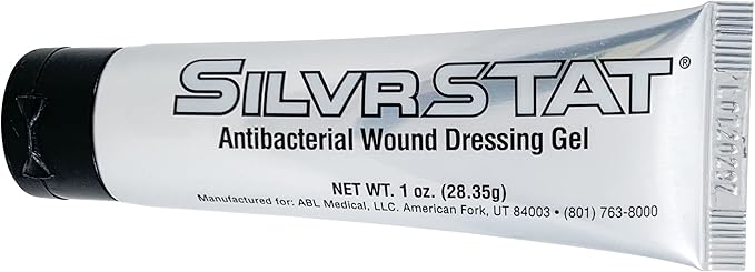 SilvrSTAT First Aid Kit Gel, 32 PPM Silver Healing Wound Dressing Gel, SilverSol Ag₄O₄ Particles, 1 oz