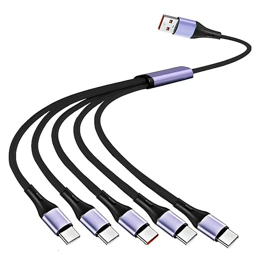 Nylon Braided 66W USB Charging Cord Nylon Metal Charges Supports Fast On Type C Connector for Multiple Devices Phone Cable