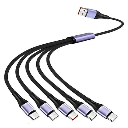 Nylon Braided 66W USB Charging Cord Nylon Metal Charges Supports Fast On Type C Connector for Multiple Devices Phone Cable