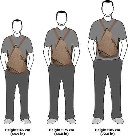 KL928 Canvas Vintage Backpack – Large Casual Daypack Outdoor Travel Rucksack Hiking Backpacks for Men Women