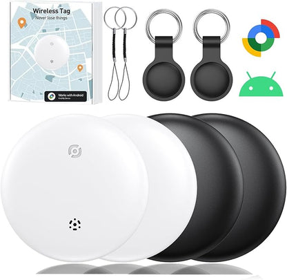 Bluetooth Smart Tags for Android,Air Tracker Tags-4 Pack Android,Keys Finder,Item Locator Works with Google Find Hub App(Android only),Android Tracker Tag for Keys,Luggages
