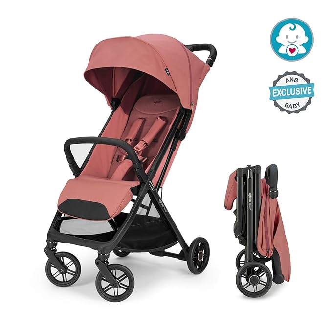 Inglesina Quid 3 Travel Stroller - Aurora Pink | Lightweight Travel Stroller for Airplane, Umbrella Stroller for Baby & Toddler 0-55 lbs, Car Seat Compatible w/Carry Bag & Wheel Covers - Bundle Kit