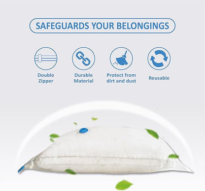 Vacuum Storage Bags with Electric Pump, 15 Large Space Saver Vacuum Seal Bags with Pump, Vacuum Sealer Compression for Clothes, Comforters, Blankets, Bedding