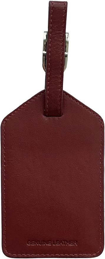 Personalized Monogrammed Leather Luggage Tags - 3 Pack