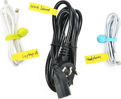 Silicone Magnetic Cable Ties Reusable Cord Organizer Twist Ties Silicone Cord Wrap with Strong Magnet for Bundling and Cable Management, Fridge Magnets 2 Sizes Combo (6pcs 2.75" + 6pcs 7.48")