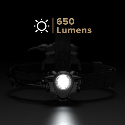 Princeton Tec Apex Headlamp with Dimmable 550 Lumens White Maxbright LED, IPX7 Water Resistance and 12 Hour Burn Time, Essential for Backpacking, Camping, Caving, and Safety, Industrial