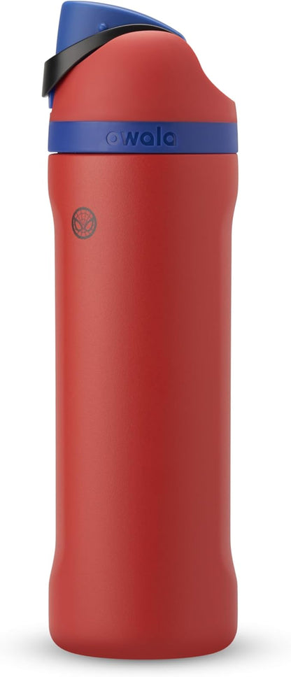 Owala Marvel FreeSip Insulated Stainless Steel Water Bottle with Straw for Sports and Travel, BPA-Free Sports Water Bottle, 24 oz, Spiderman