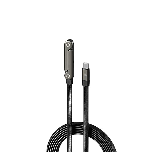 240W Braided Fast Charge Cable with Built-in Phone Stand 65W A-C Charger Cable 2-in-1 Invisible Holder Foldable Charger Cable (240w Type-c to Type-c)