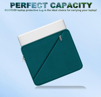 Laptop Sleeve 15.6 inch, Traveling Carrying Computer Bag with Zippered Pocket, Shockproof Protective Laptop Case Compatible for Apple Notebook, HP, Dell, Acer, Asus, Lenovo, Cyan