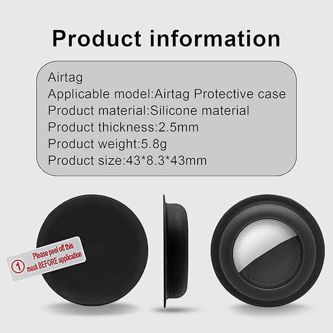Aimtel Case Compatible with Apple Airtags Case Air Tag Holder Cover Airtag Sticker Stick on Adhesive Mount Silicone for Air Tags Case 4 Pack