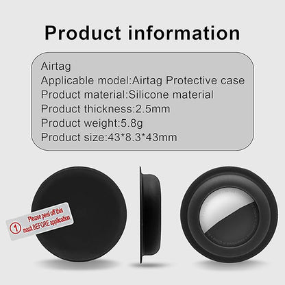 Aimtel Case Compatible with Apple Airtags Case Air Tag Holder Cover Airtag Sticker Stick on Adhesive Mount Silicone for Air Tags Case 4 Pack