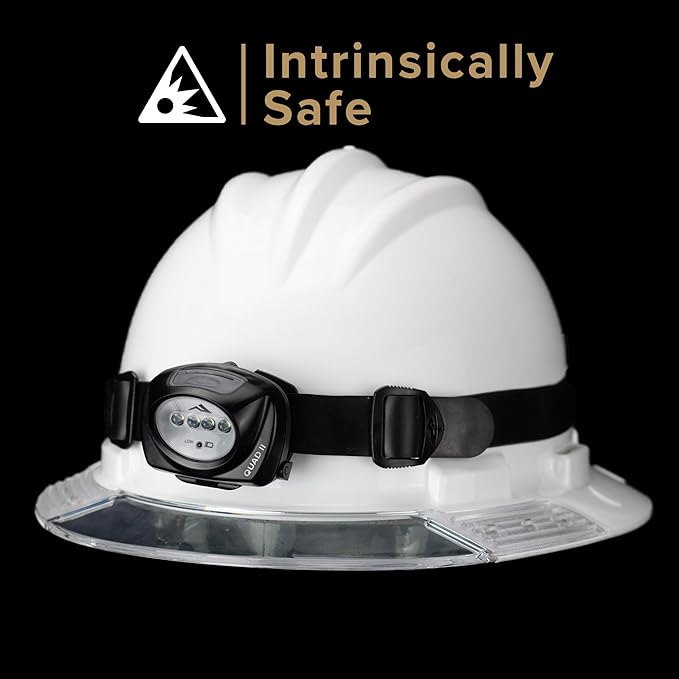 Princeton Tec Quad® II Intrinsically Safe LED Headlamp - Black