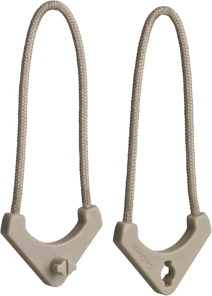 WANDRD Worryless™ Locking Zipper Pullers - Secure Your Travel Essentials - Zipper Locks for Travel Gear (Yuma Tan)