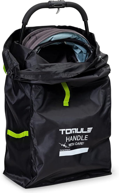 TOMULE Waterproof Gate Check Stroller Bag for Airplane Travel - XL Size, Padded for Double Stroller - Fits All - (Black)