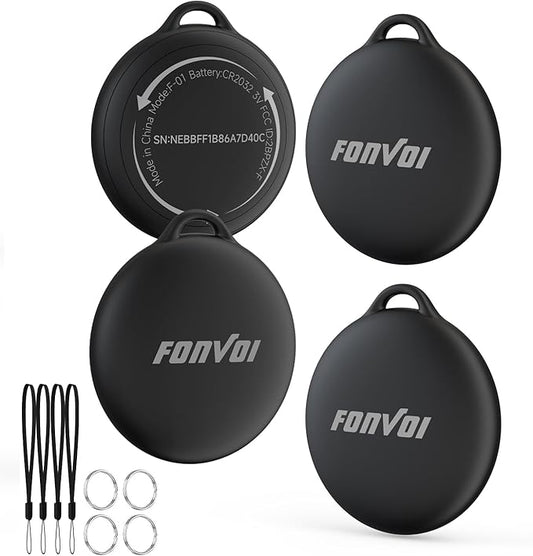 New [Apple MFi Certified] (iOS Only) Air Tags-4 Park, Bluetooth Tracker Tag for Apple Find My, Replaceable Battery, Key Finder and Item Locator Smart Tag for Keys, Bags, Luggage, Pets, Wallet