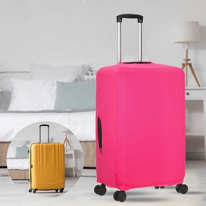 uxcell Travel Luggage Cover, Washable Suitcase Covers for Luggage Anti-scratch Suitcase Protector Elastic Baggage Protective, Fits 18-21 Inch Suit Case, Pink