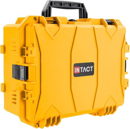 Eylar 18" Intact Series Hard Camera Case, Lightweight and Durable Stacker Design with Foam (Yellow)