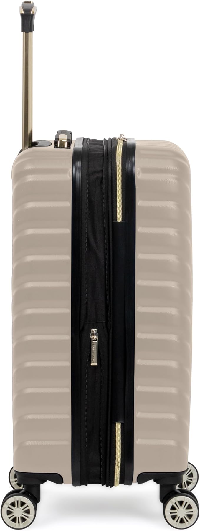 Kenneth Cole REACTION Madison Square Lightweight Hardside Chevron Expandable Spinner Luggage, Taupe, 20-Inch Checked