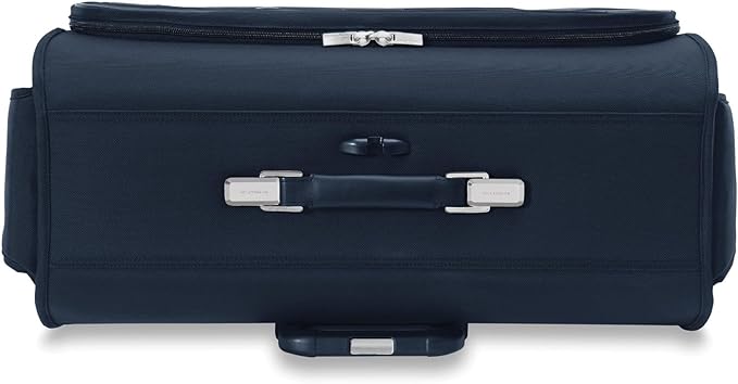 Briggs & Riley Deluxe Wardrobe Spinner - Checked Luggage for Travel, Suitcases with Wheels, Softside Rolling Bag for Men & Women, Built in Hook for Clothes - Baseline Collection, Navy