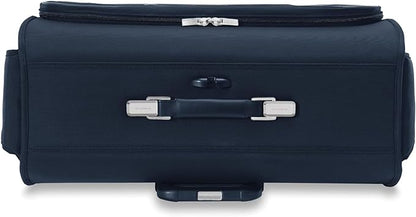 Briggs & Riley Deluxe Wardrobe Spinner - Checked Luggage for Travel, Suitcases with Wheels, Softside Rolling Bag for Men & Women, Built in Hook for Clothes - Baseline Collection, Navy