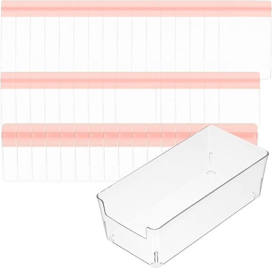 PATIKIL Clear Jewelry Box, Organizer Holder Box with 60 Pcs Portable Anti Tarnish Jewelry Bags, Travel Case for Women Earrings Rings Necklaces Bracelets, Pink 3 Size