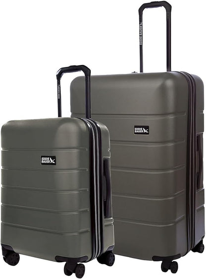Eddie Bauer Glacier Hardside Spinner Durable PC/ABS Construction 2-Piece Set Suitcase Luggage, Sprig