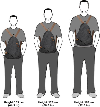 KL928 Canvas Vintage Backpack – Large Casual Daypack Outdoor Travel Rucksack Hiking Backpacks for Men Women