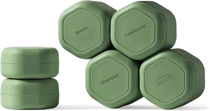 Cadence Travel Containers Haircare Capsule Set (Evergreen, Haircare (Set of 6))