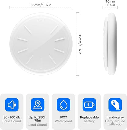 Car GPS Tracking Device for Vehicles, Cars etc,2 PCS Real Time Mini Hidden Car Tracker with Waterproof Case, Work with Find My (iOS Only), No Monthly Fee