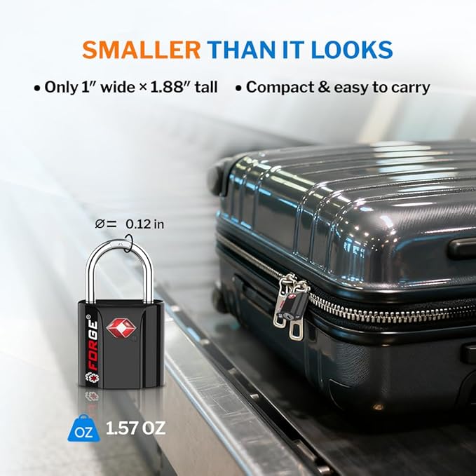 TSA Approved Luggage Locks, Ultra-Secure Dimple Key Travel Locks with Zinc Alloy Body