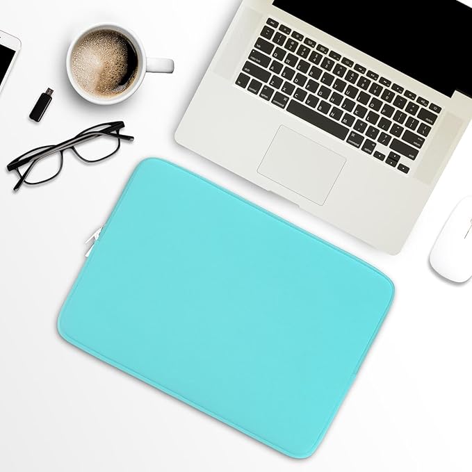 RAINYEAR 14 Inch Laptop Sleeve Protective Case Soft Lining Padded Zipper Cover Carrying Bag Compatible with 14" Notebook Computer Tablet Ultrabook Chromebook (Blue, Upgraded Version)