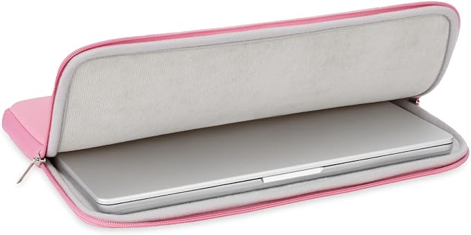RAINYEAR 14 Inch Laptop Sleeve Protective Case Soft Lining Padded Zipper Cover Carrying Bag Compatible with 14" Notebook Computer Tablet Ultrabook Chromebook (Pink, Upgraded Version)