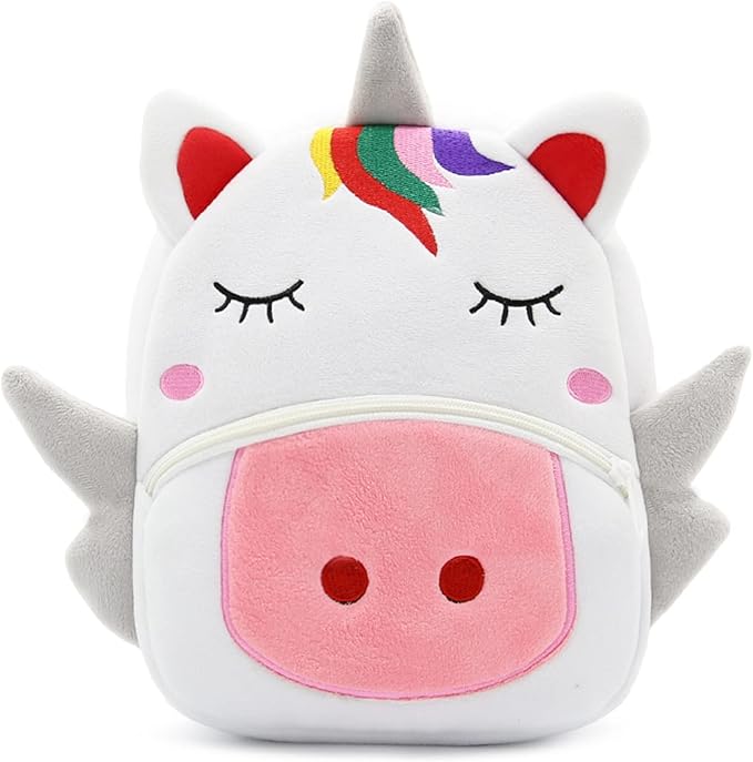 Cute Toddler Backpack,Cartoon Cute Animal Plush Backpack Toddler Mini School Bag for Kids Age 2-4 Years Old(Unicorn)