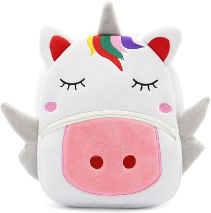 Cute Toddler Backpack,Cartoon Cute Animal Plush Backpack Toddler Mini School Bag for Kids Age 2-4 Years Old(Unicorn)