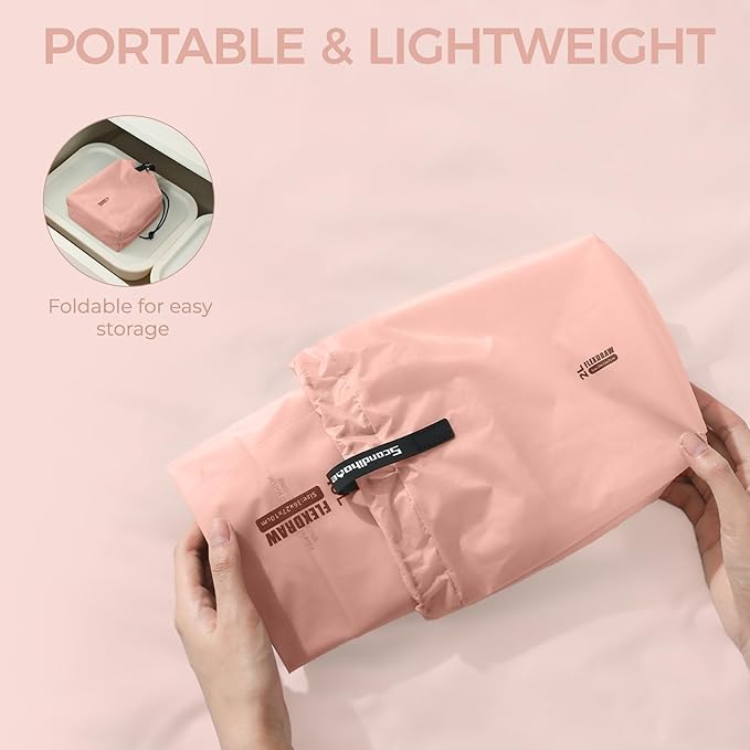 3 Set Packing Cubes for Travel, Lightweight Luggage Organizer Bags Waterproof Storage Bag, Multiple Sizes Reusable Used Essential for Gym Swim (Pink)
