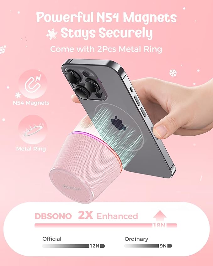 Bluetooth Speaker Stocking Stuffers for Teens: White Elephant Gifts for Adults Men Women, Loud Sound Portable Speaker with Color Light Phone Stand, Christmas Birthday for Boy Girls Trendy Stuff Gadget