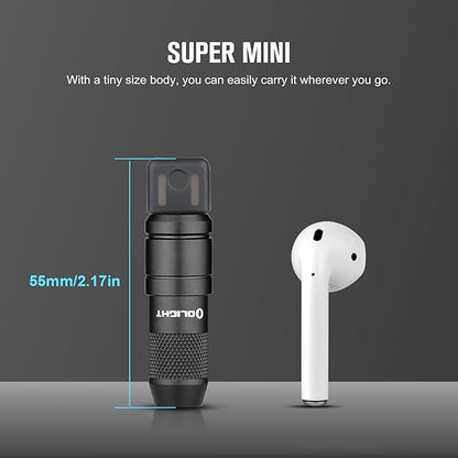 OLIGHT 2 Pack IMINI 2 EDC Rechargeable Keychain Flashlight, 50 Lumens Compact and Portable Mini LED Keyring Lights with Built-in Battery Ideal for Everyday Carry and Emergencies