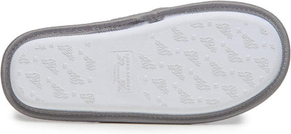 Laura Ashley Ladies Embroidered Soft Terry Scuff Slipper