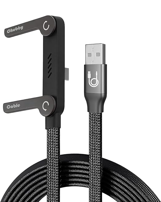Invisible Stand Charging Cable, 2-in-1 Invisible Holder Charger Cable, 240W Fast Charging Cable with Stand, for Smartphones Tablets Laptops (USB A-Type C)