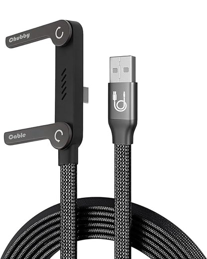 Invisible Stand Charging Cable, 2-in-1 Invisible Holder Charger Cable, 240W Fast Charging Cable with Stand, for Smartphones Tablets Laptops (USB A-Type C)